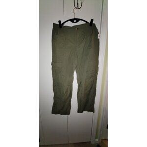Old Navy Cargo Pants Women Full Length Cotton/Nylon Blend Olive Green NWT